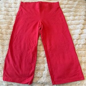 PUREJILL Red Women's wide leg ‎ Leggings sz MEDIUM petite